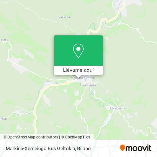 Mapa Markiña-Xemeingo Bus Geltokia