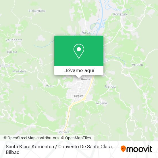 Mapa Santa Klara Komentua / Convento De Santa Clara