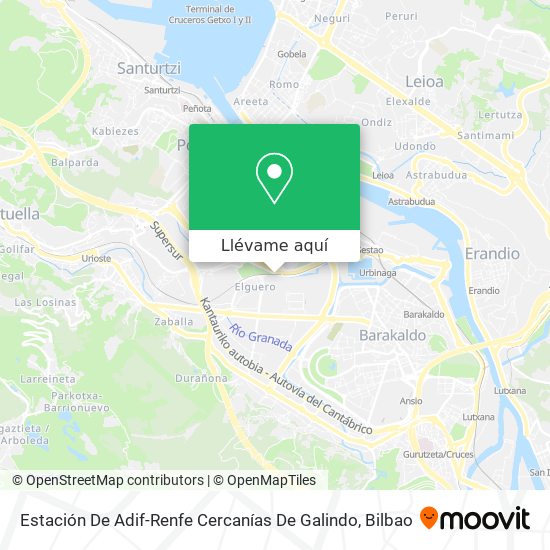 Mapa Estación De Adif-Renfe Cercanías De Galindo