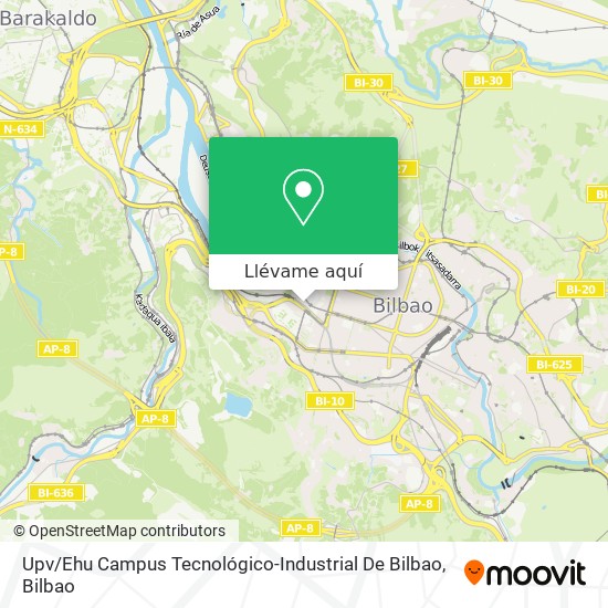 Mapa Upv / Ehu Campus Tecnológico-Industrial De Bilbao