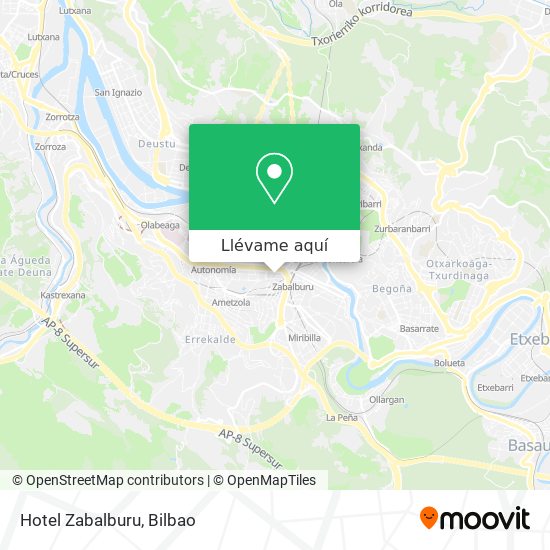 Mapa Hotel Zabalburu