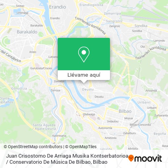 Mapa Juan Crisostomo De Arriaga Musika Kontserbatorioa / Conservatorio De Música De Bilbao