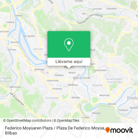 Mapa Federico Moyuaren Plaza / Plaza De Federico Moyúa