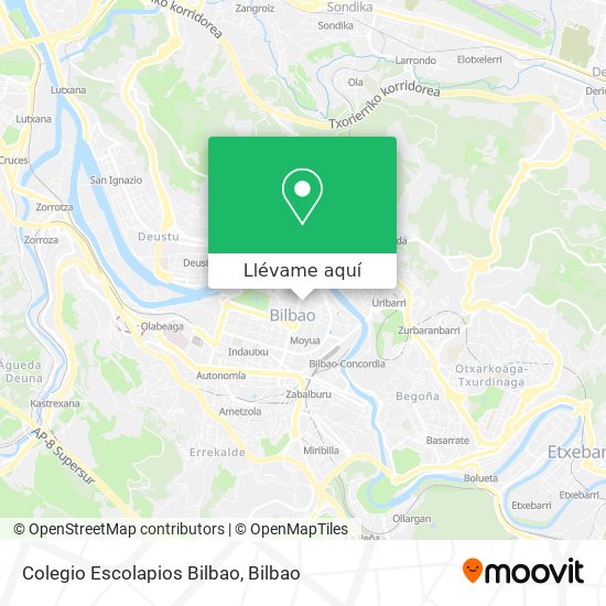 Mapa Colegio Escolapios Bilbao