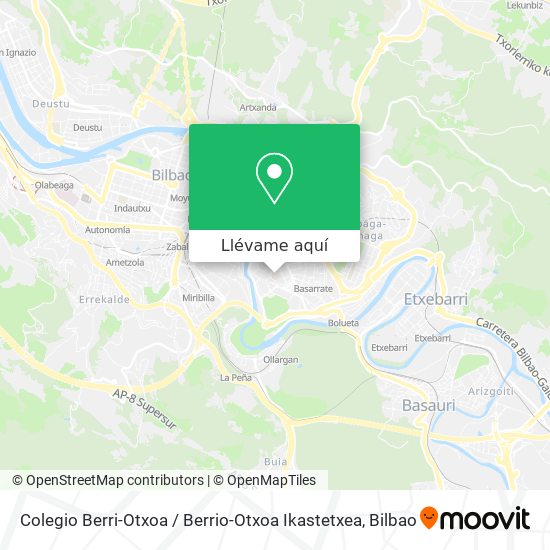 Mapa Colegio Berri-Otxoa / Berrio-Otxoa Ikastetxea