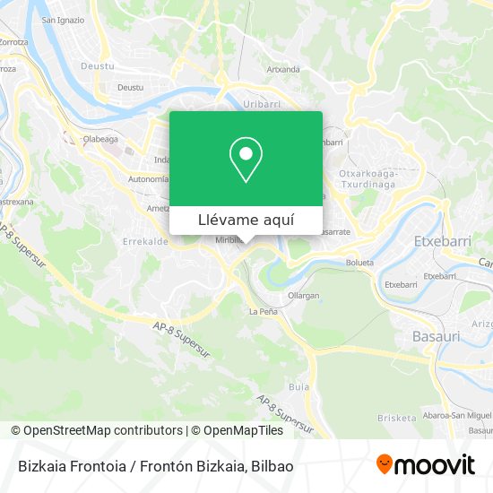 Mapa Bizkaia Frontoia / Frontón Bizkaia