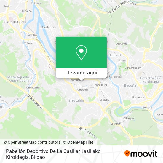 Mapa Pabellón Deportivo De La Casilla / Kasillako Kiroldegia