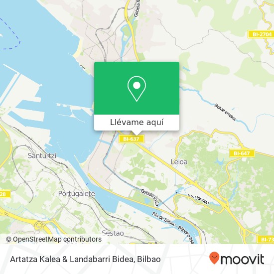 Mapa Artatza Kalea & Landabarri Bidea