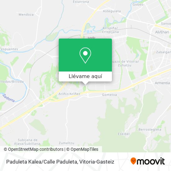 Mapa Paduleta Kalea/Calle Paduleta
