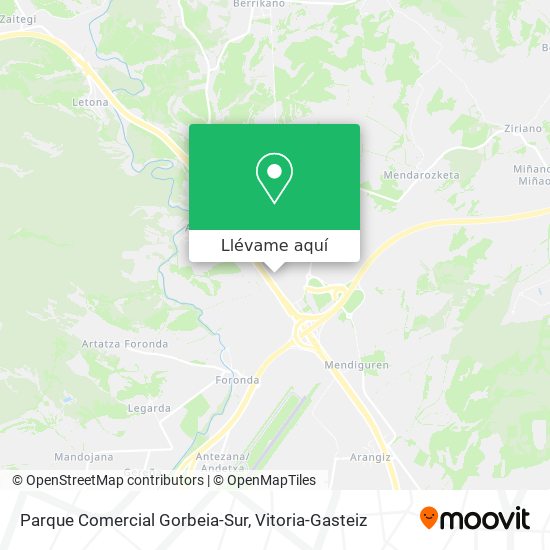 Mapa Parque Comercial Gorbeia-Sur