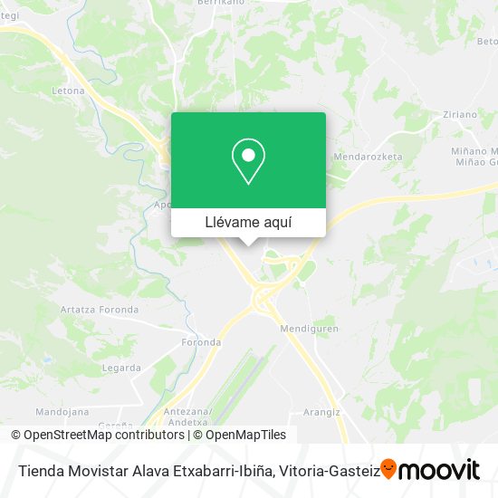 Mapa Tienda Movistar Alava Etxabarri-Ibiña