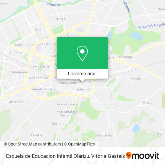 Mapa Escuela de Educacion Infantil Olarizu