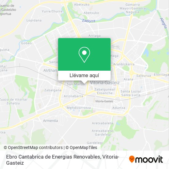 Mapa Ebro Cantabrica de Energias Renovables