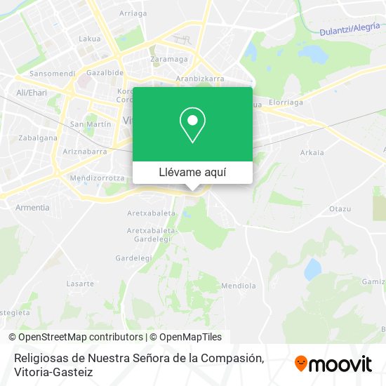 Mapa Religiosas de Nuestra Señora de la Compasión