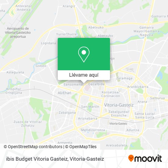 Mapa ibis Budget Vitoria Gasteiz