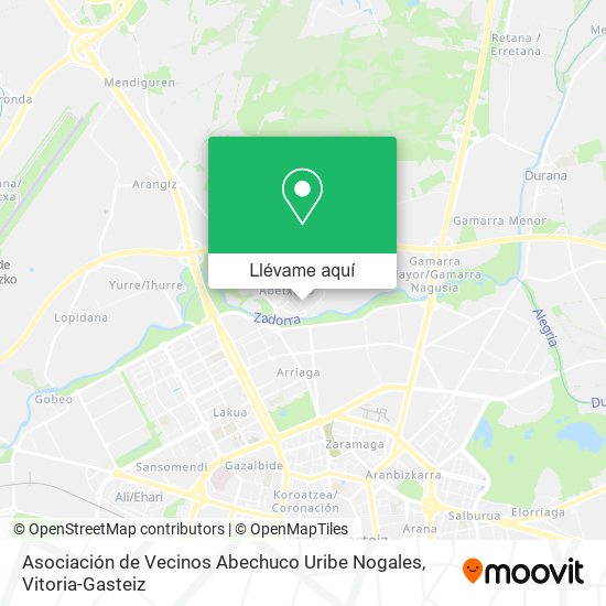 Mapa Asociación de Vecinos Abechuco Uribe Nogales