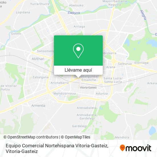 Mapa Equipo Comercial Nortehispana Vitoria-Gasteiz