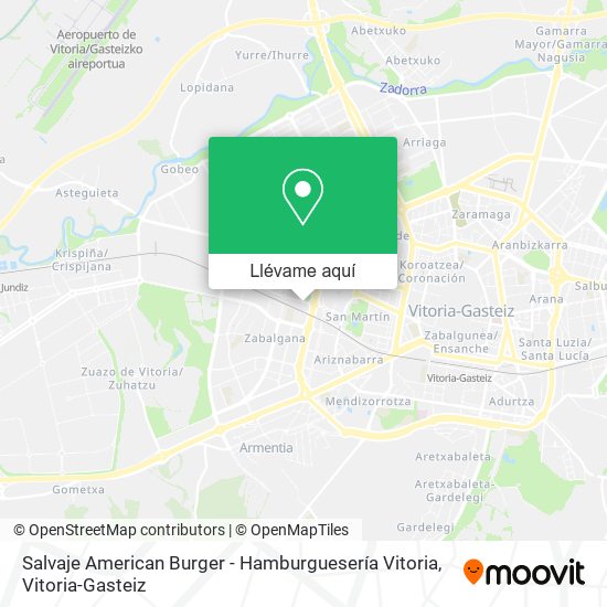 Mapa Salvaje American Burger - Hamburguesería Vitoria