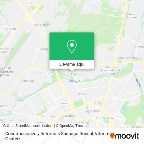 Mapa Construcciones y Reformas Santiago Roncal