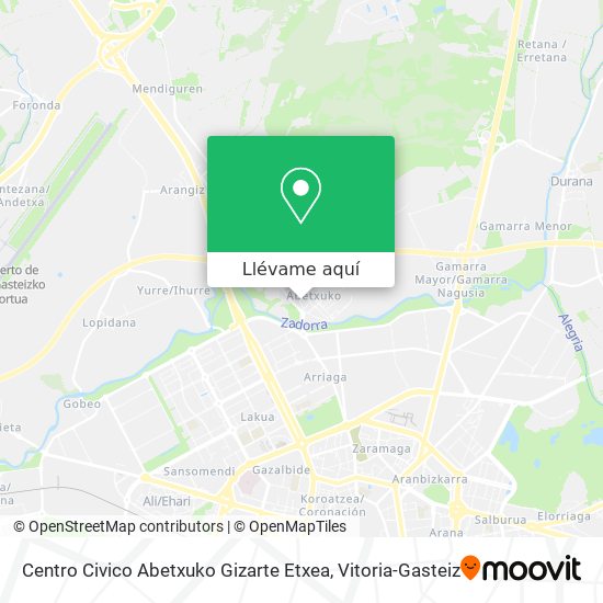 Mapa Centro Civico Abetxuko Gizarte Etxea