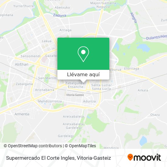 Mapa Supermercado El Corte Ingles