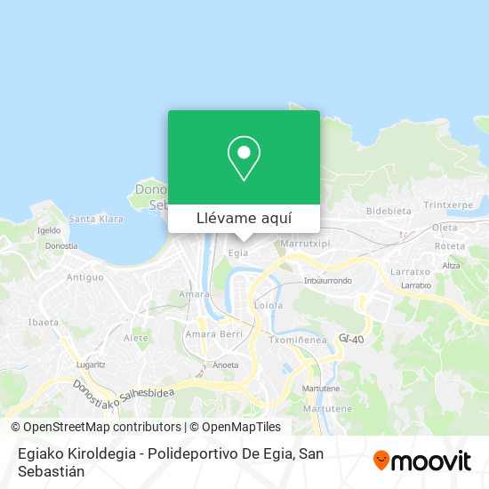 Mapa Egiako Kiroldegia - Polideportivo De Egia