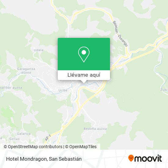 Mapa Hotel Mondragon