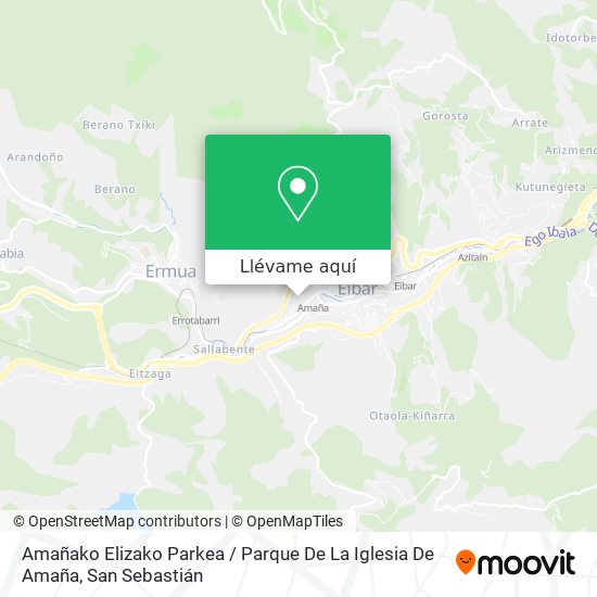 Mapa Amañako Elizako Parkea / Parque De La Iglesia De Amaña