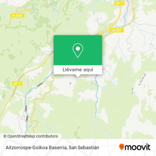 Mapa Aitzorrospe-Goikoa Baserria