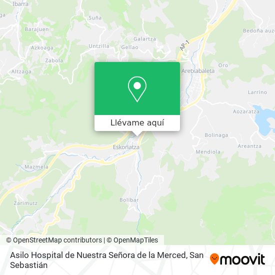 Mapa Asilo Hospital de Nuestra Señora de la Merced