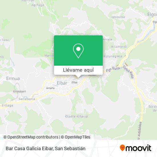 Mapa Bar Casa Galicia Eibar