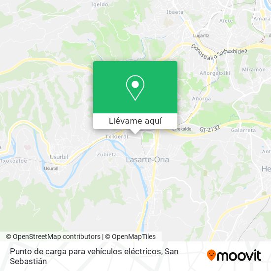 Mapa Punto de carga para vehículos eléctricos