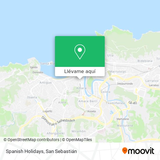 Mapa Spanish Holidays