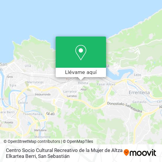 Mapa Centro Socio Cultural Recreativo de la Mujer de Altza Elkartea Berri