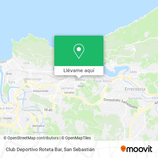 Mapa Club Deportivo Roteta Bar