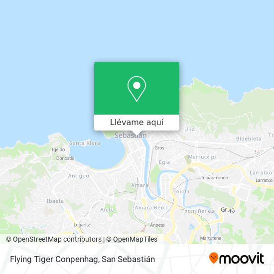 Mapa Flying Tiger Conpenhag