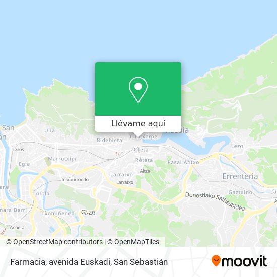 Mapa Farmacia, avenida Euskadi