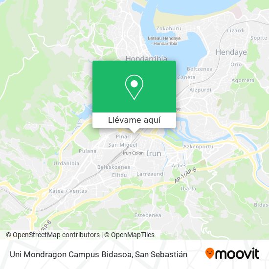 Mapa Uni Mondragon Campus Bidasoa