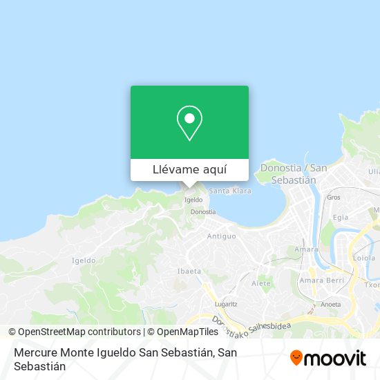 Mapa Mercure Monte Igueldo San Sebastián