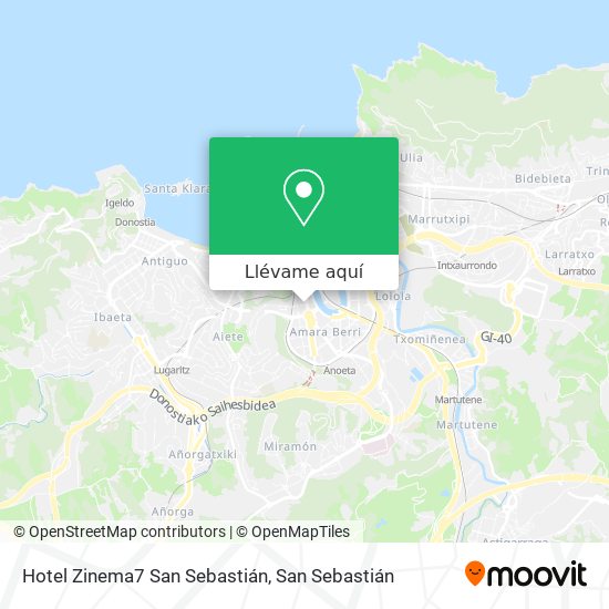 Mapa Hotel Zinema7 San Sebastián