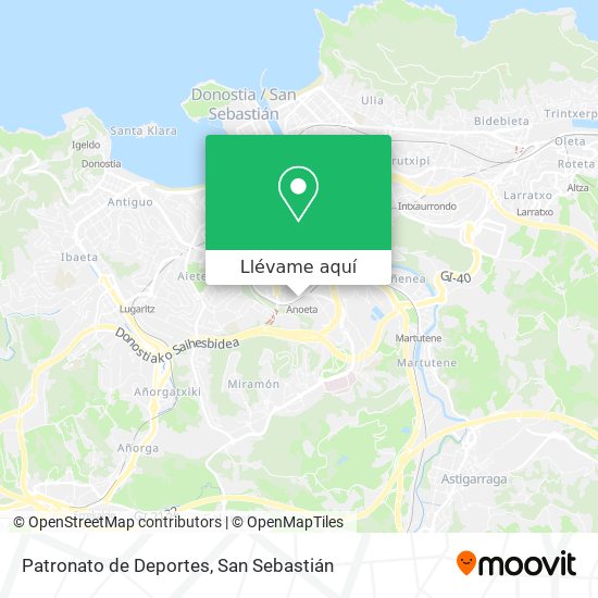 Mapa Patronato de Deportes