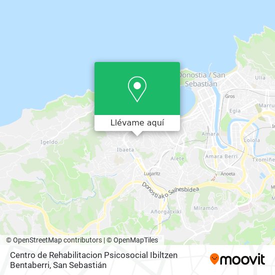 Mapa Centro de Rehabilitacion Psicosocial Ibiltzen Bentaberri