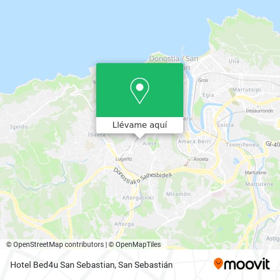 Mapa Hotel Bed4u San Sebastian