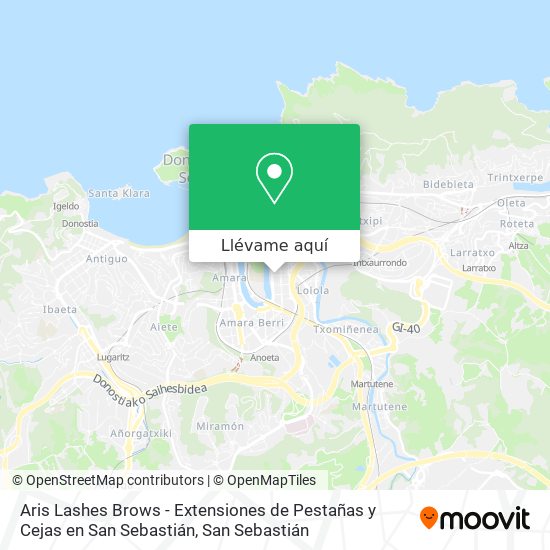Mapa Aris Lashes Brows - Extensiones de Pestañas y Cejas en San Sebastián