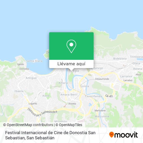Mapa Festival Internacional de Cine de Donostia San Sebastian