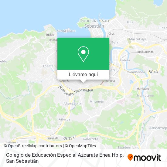 Mapa Colegio de Educación Especial Azcarate Enea Hbip