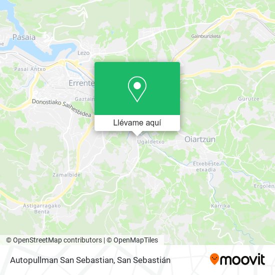 Mapa Autopullman San Sebastian