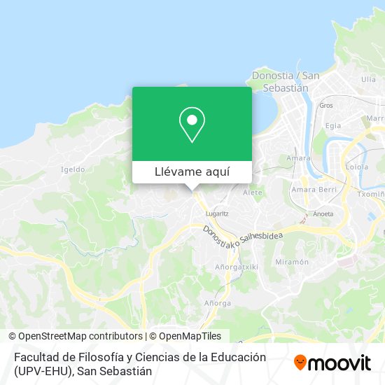 Mapa Facultad de Filosofía y Ciencias de la Educación (UPV-EHU)