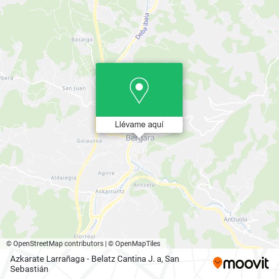 Mapa Azkarate Larrañaga - Belatz Cantina J. a