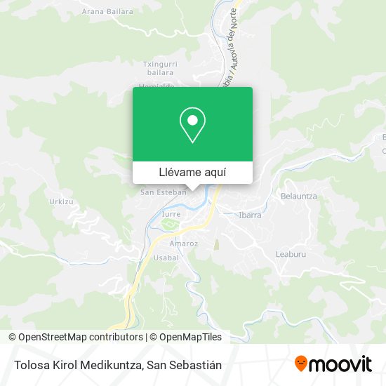 Mapa Tolosa Kirol Medikuntza